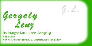 gergely lenz business card